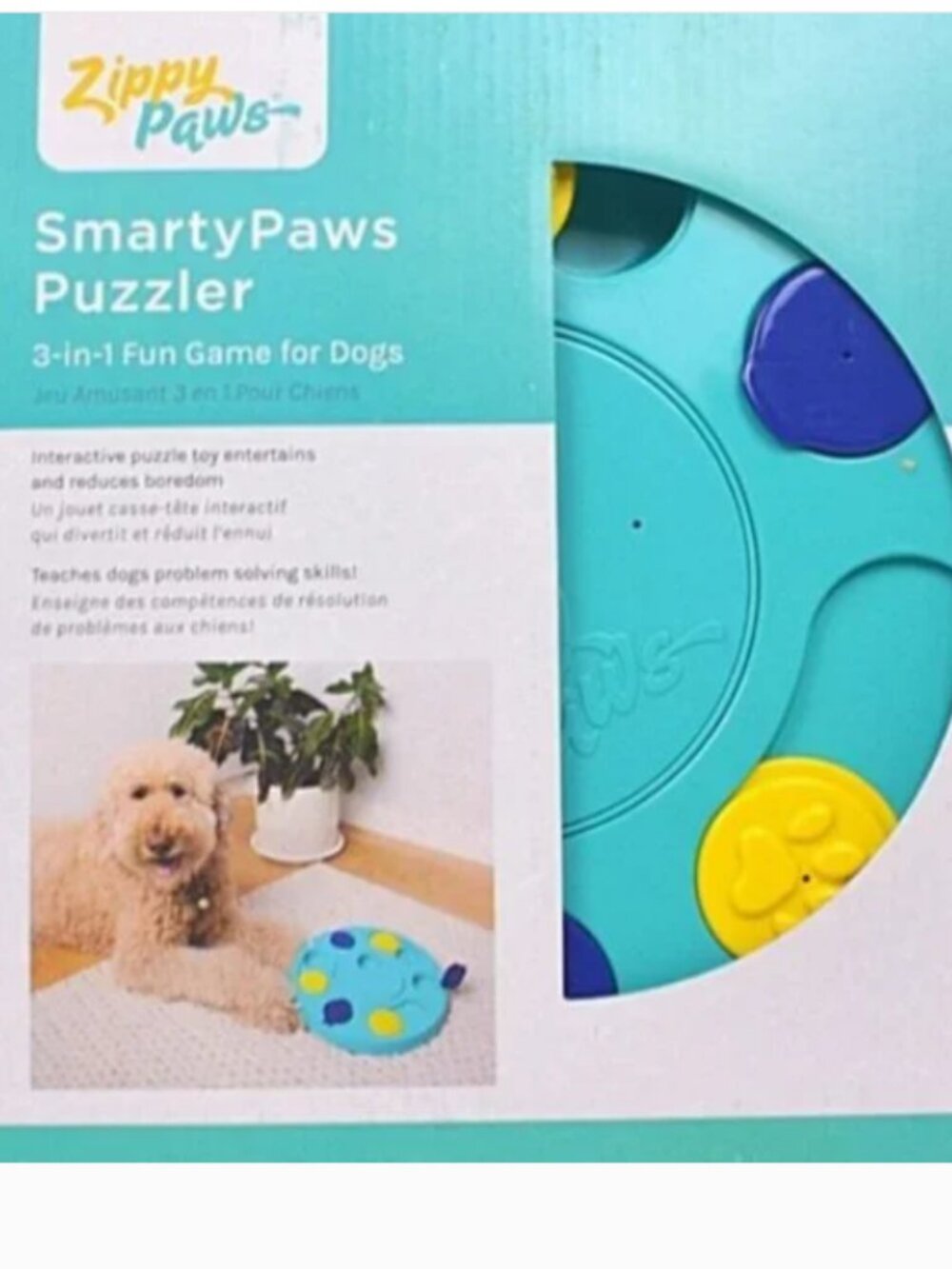 Zippy Paws SmartyPaws 3 in 1 Interactive Dog Toy Puzzle Stimulating Treat Game